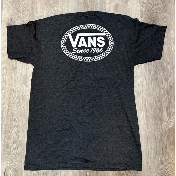 Vans Shirt Mens Large Dark Gray Short Sleeve Graphic Print Skater Casual Adult - Picture 2 of 6